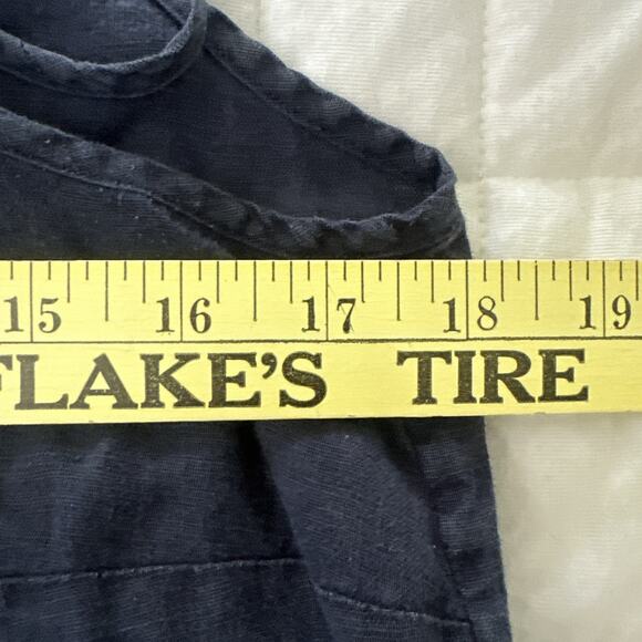 THE WHITE COMPANY Womens Dress 8 Blue Linen Midi Strappy Minimalist Summer Beach - Picture 7 of 10